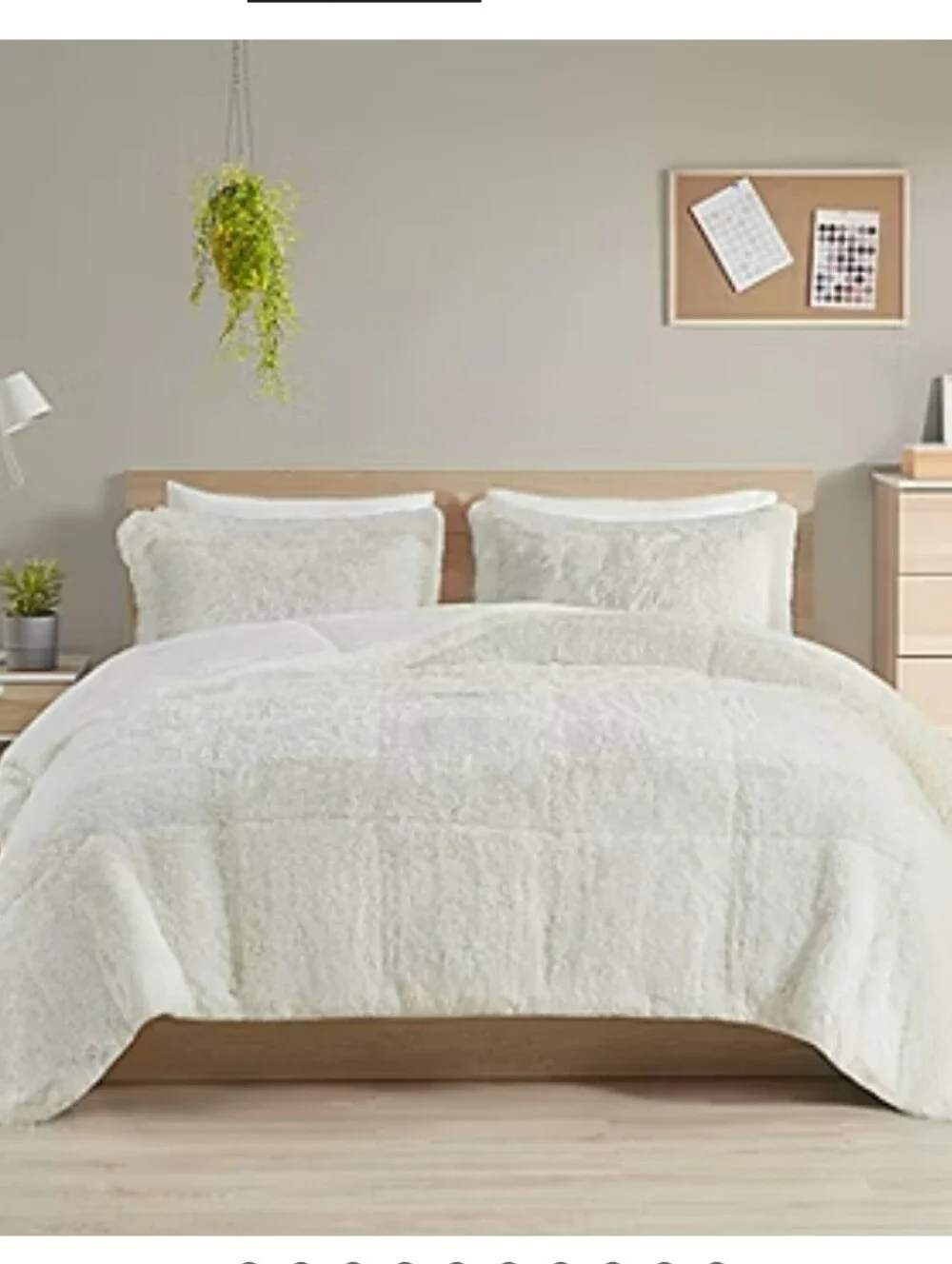 Intelligent Design Leena Shaggy Faux Fur Comforter Mini Set Ivory